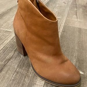 BP Nordstrom Ankle Boots Sz 6.5 W Brown Genuine Leather
